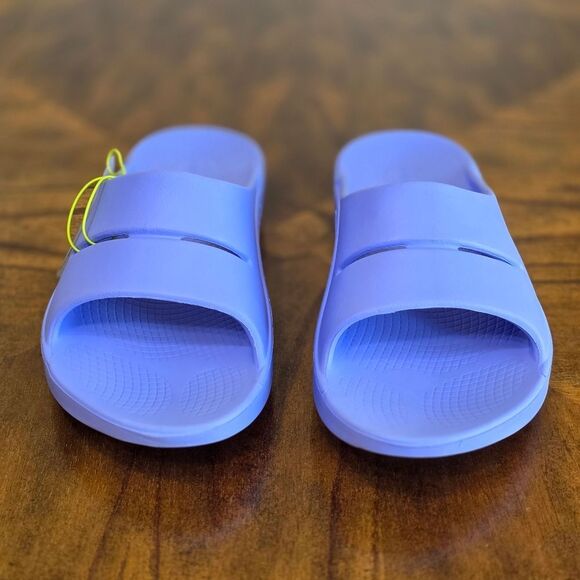 OOFOS Ooahh Men's Slides Sandals Purple Haze Size 11 US Running Recovery New - Picture 3 of 10